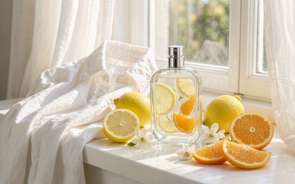 Fresh citrus cologne with lemons and neroli