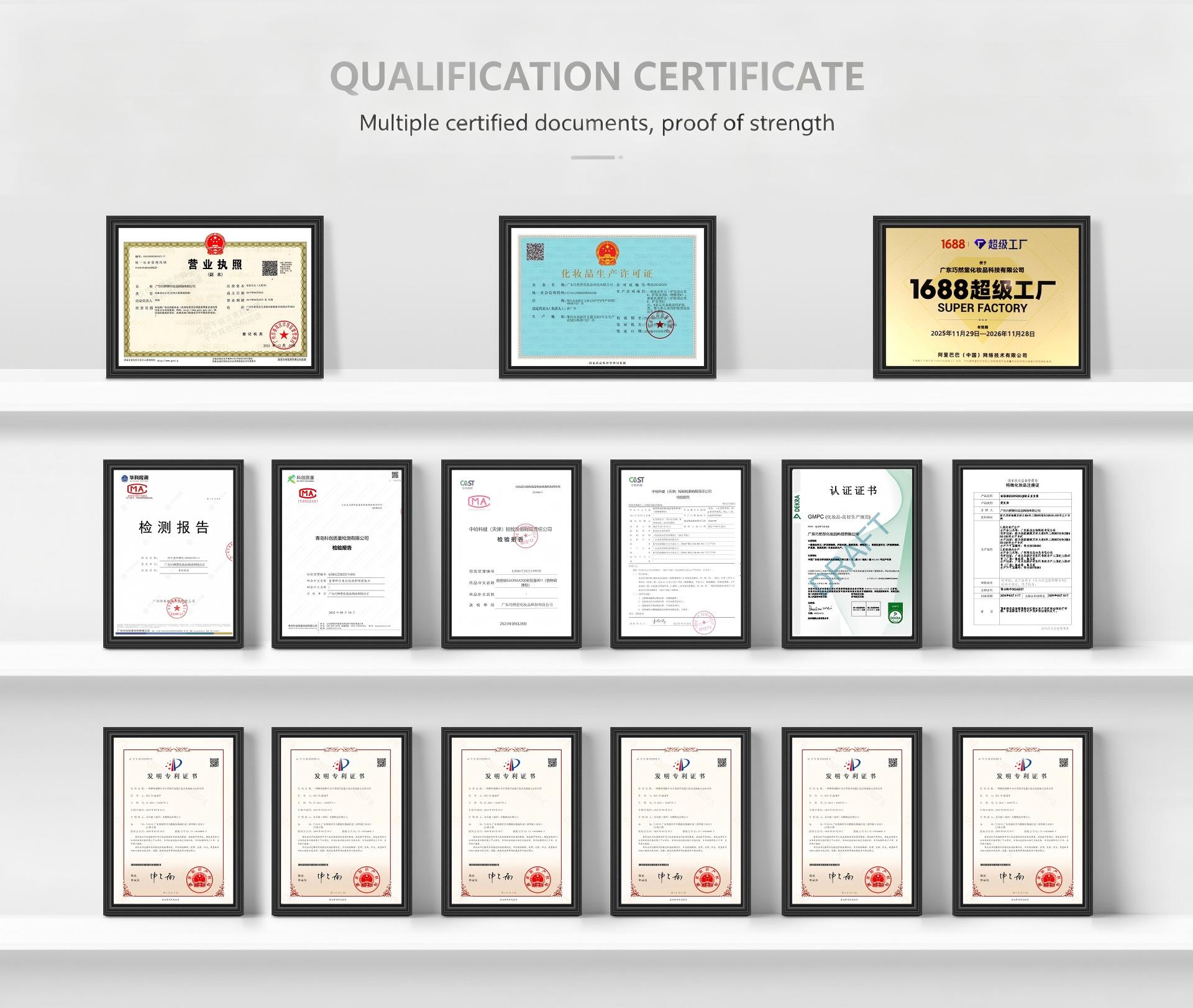 CN Perfume qualifications and certificates