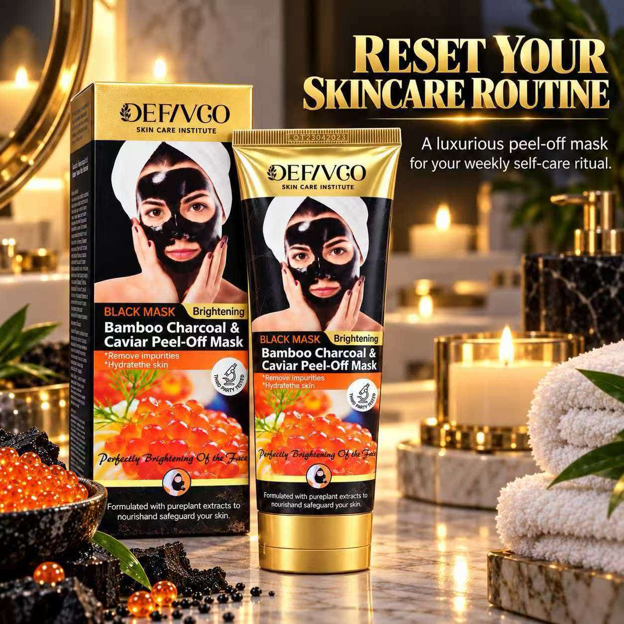 Bamboo Charcoal & Caviar Peel-Off Mask