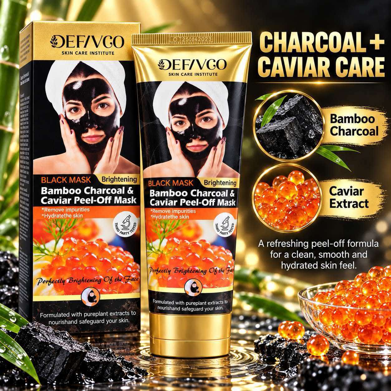 Bamboo Charcoal & Caviar Peel-Off Mask