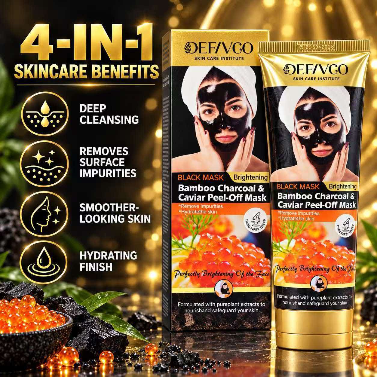 Bamboo Charcoal & Caviar Peel-Off Mask
