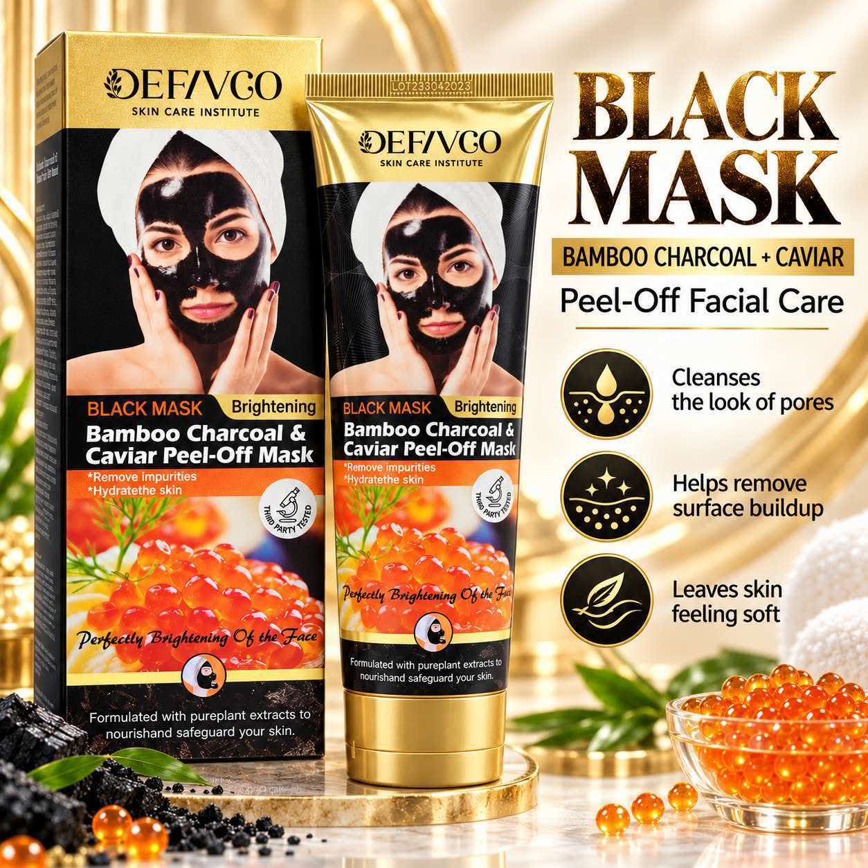 Bamboo Charcoal & Caviar Peel-Off Mask