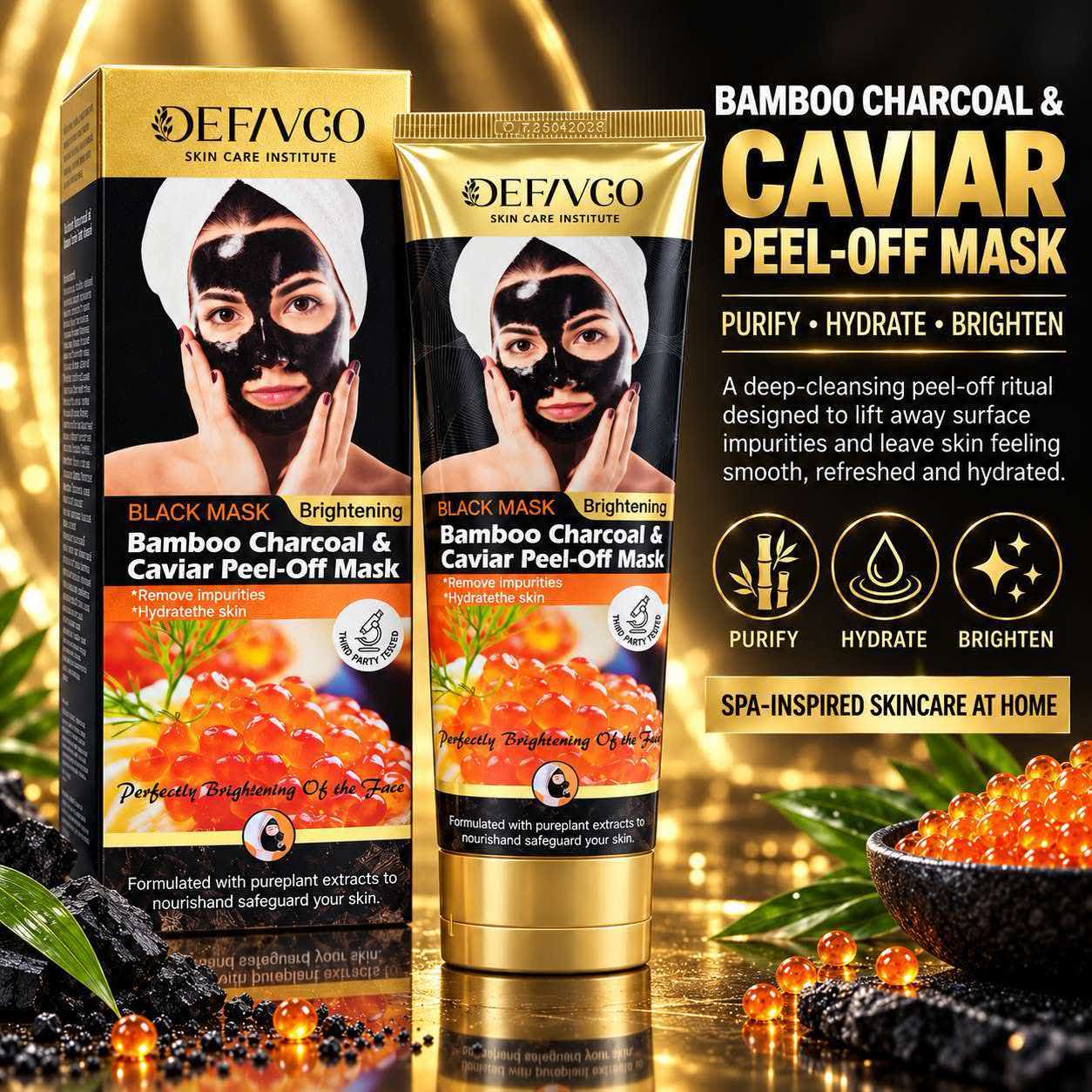 Bamboo Charcoal & Caviar Peel-Off Mask
